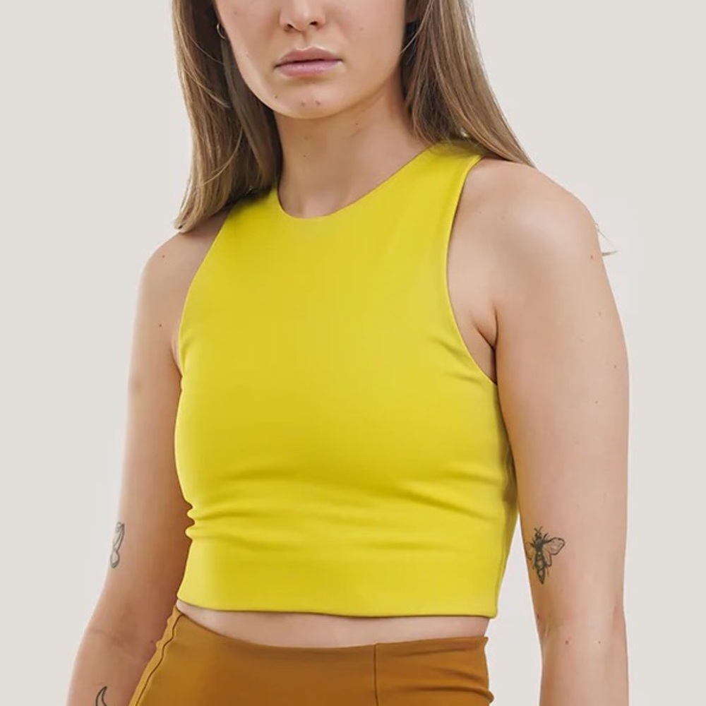 GIRLFRIEND COLLECTIVE Dylan Bra Chartreuse